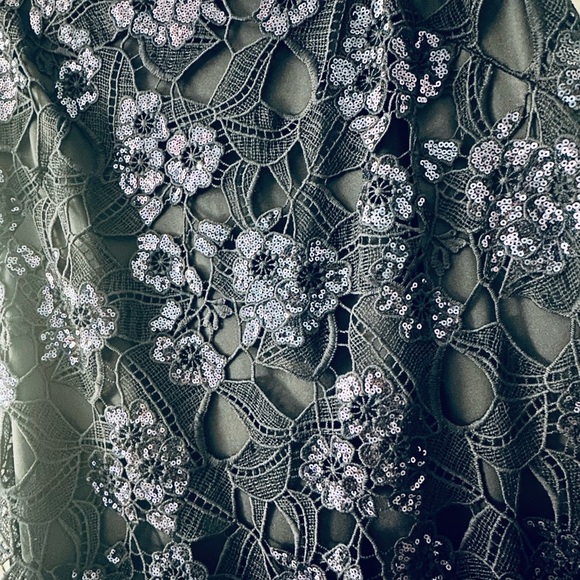 Xscape Navy Lace Gown - Picture 5 of 7